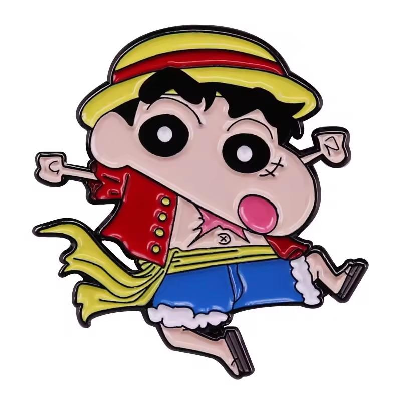 C7G Японское аниме One Piece Эмалевый значок Обезьяна Д. Луффи Металлическая мультяшная брошь Мужские Женские Броши Крутые Значки для портфеля Украсить