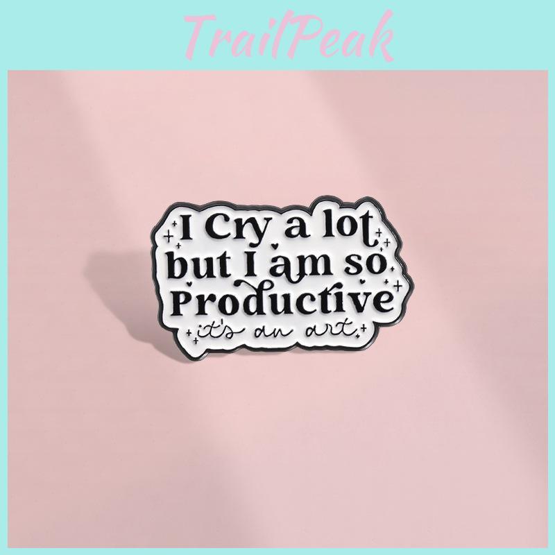 Artistic Black Stylish Letter Brooch Quirky Cartoon Design Versatile Metal Accessory Pin