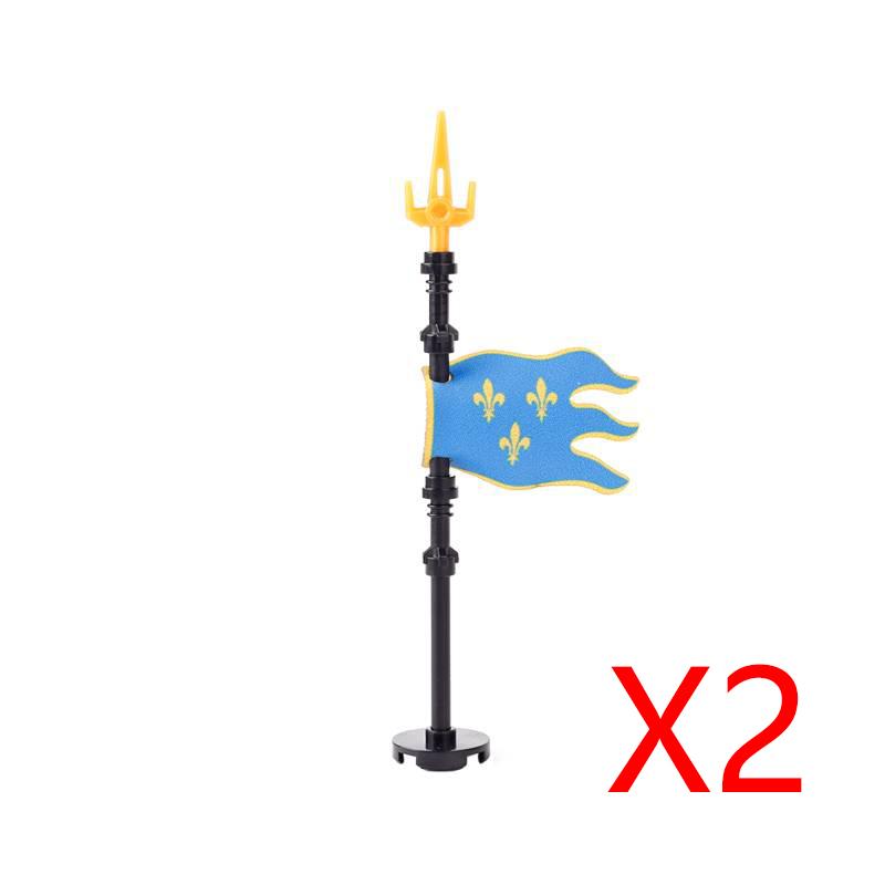 MOC Medieval Building Blocks Soldier Figures Weapons Accessories Armor Shield Flag Transport Ox Horse Mini Brick Toy Gift X010