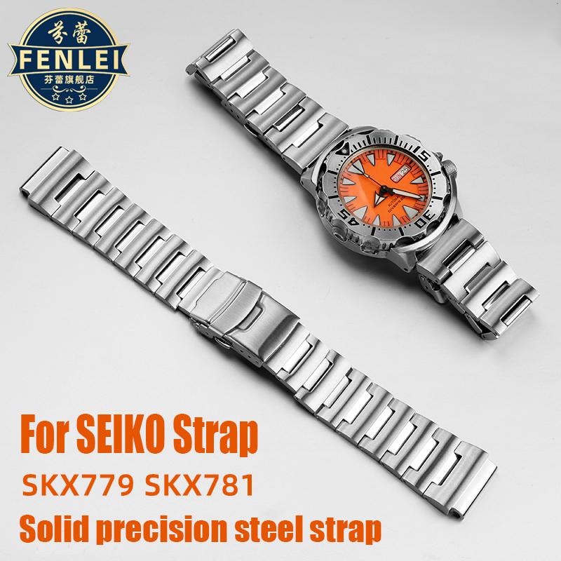 Для Seiko Нет. 5 Водный Призрак Маленький Монстр Ремешок SRP307 313 SKX779 SKX781 Мужской Браслет из Цельной Нержавеющей Стали 20 мм