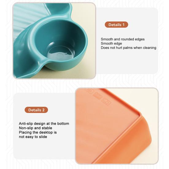 Штабелируемая тарелка с отделениями для соуса, гладкие края, антипригарная, легко моется, тарелка для суши, салата, пельменей для столовой