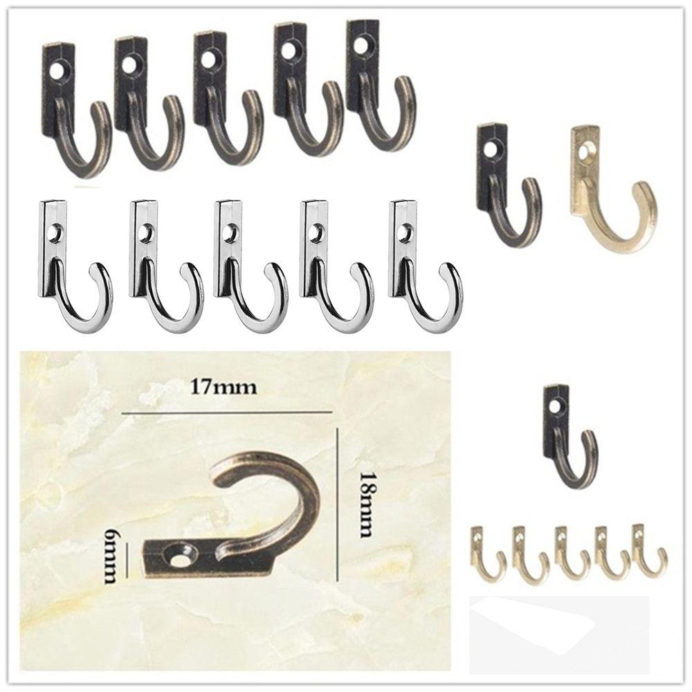 Shelf Storage Clothes Towel Organizer Coat Hanger Metal Antique Hooks Single Prong Hook Wall Door