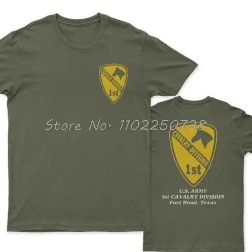 US Army 1st Cavalry Division Veteran T-Shirt. Summer Cotton O-Neck Short Sleeve Unisexs T Shirt New Oversized Streetwear