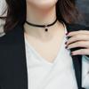 PU Collar  Charm Korean Style Jewelry Glitter Zircon Necklace Punk Necklace Women Choker