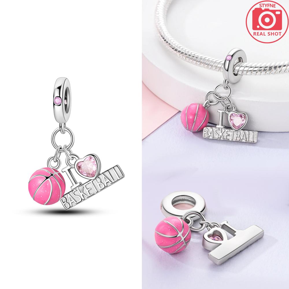 Copper Original Pink Series Charms Perfume Butterfly Beads Pendent Dangle Fit Bangle Charm Bracelet Diy Women Jewelry Gift