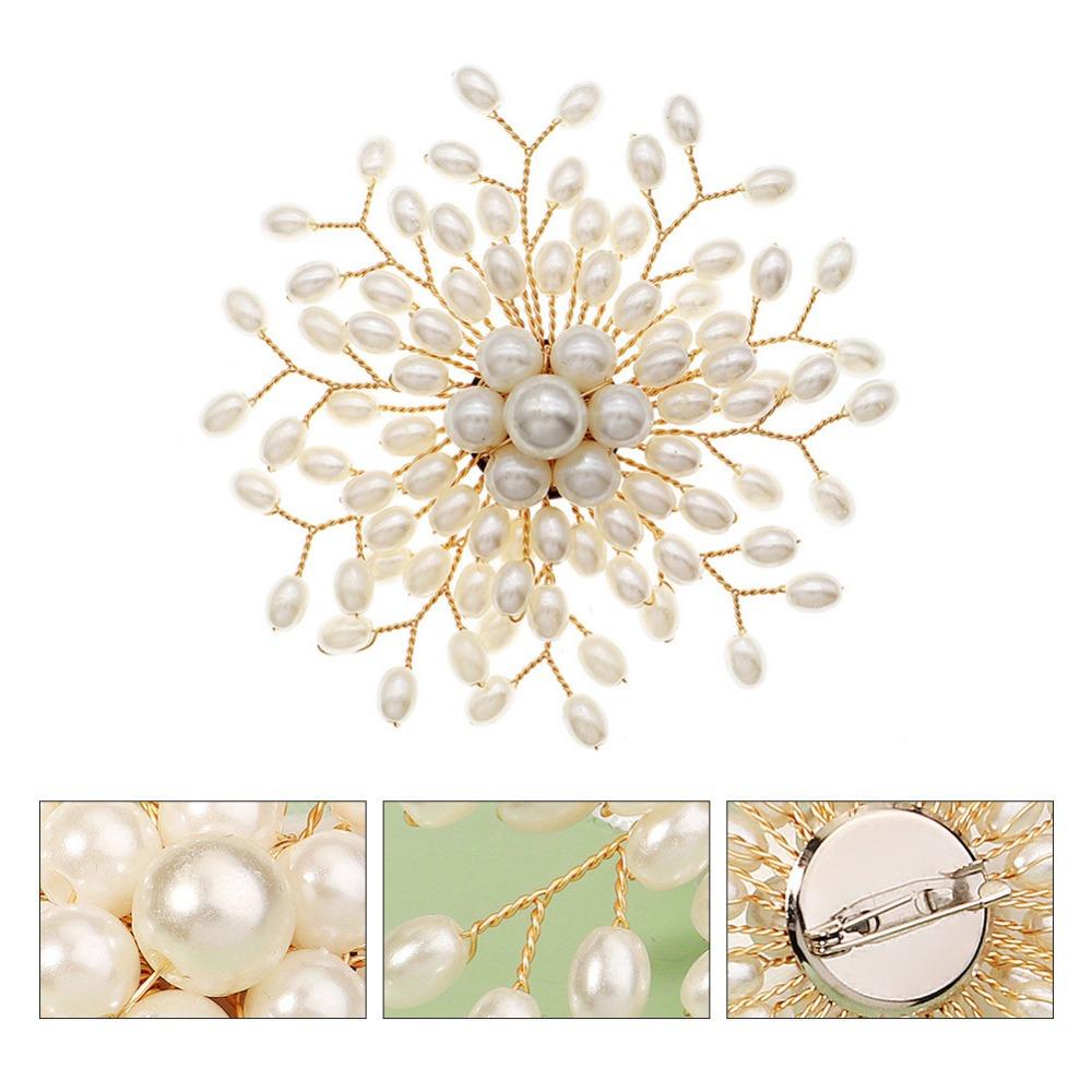 Korean Style Pearls Badge Exquisite Luxury Sense Brooch Jewelry Accessories Suit Collar Pin Daily