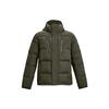 Solid Color Hooded Zip-Up Long Sleeve Jacket Men Jackets Olive-Green 1378830-390