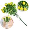 Garden Bonsai Greenery Decoration Lemon Tree Artificial Lemon Branch with Green Leaves Fruit