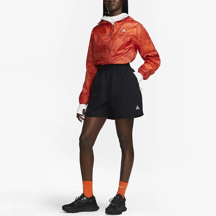 Nike Вышитый логотип ACG, прямые стандартные шорты, женские плавки, черные DV9536-010