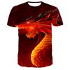 Round Neck Short Sleeve Streetwear Fly Dragon 3D T-shirt Men Women Printed Top Casual Couples Punk T Shirts