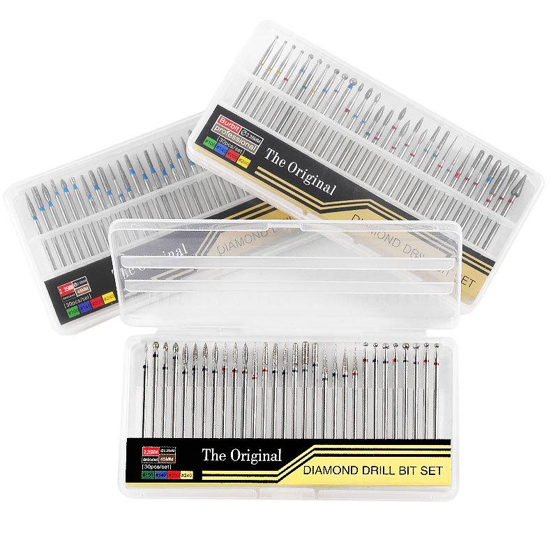 30 шт. алмазные фрезы для ногтей, фрезы с заусенцами для пилочек для ногтей, сверла для очистки кутикулы, аппарат для маникюра, художественные инструменты