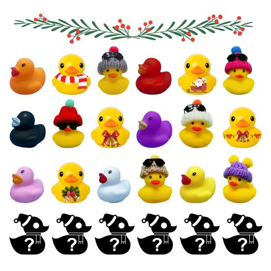 Duck Advent Calendar Eye-catching Festival Toys Christmas Patterns Everlasting Little Yellow Duck Toy Box for Christmas