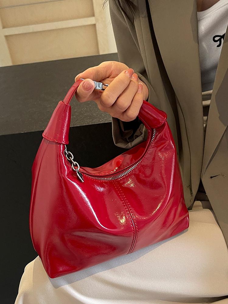 Сумки с ретро-текстурой винно-красного цвета 2024 Новые женские кошельки для монет Универсальные сумки через плечо на одно плечо Дорожная сумка для поездок