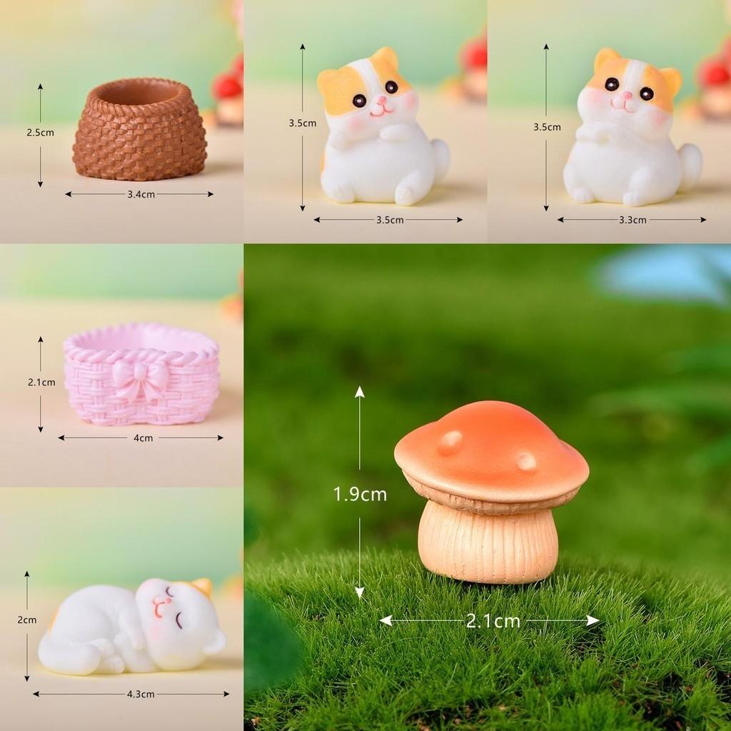 Detailed Resin Orange Tabby Cat Figurines For Creative Garden Projects