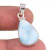 Natural Republic Larimar Gemstone 925 Solid Sterling Silver Pendant 1.25'' f8J16