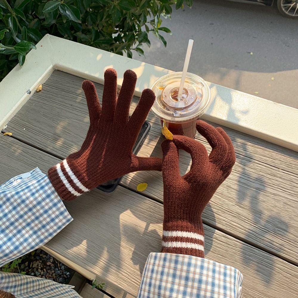 Перчатки для вождения Перчатки Вязаные Кашемировые перчатки Зимние шерстяные варежки Женские перчатки