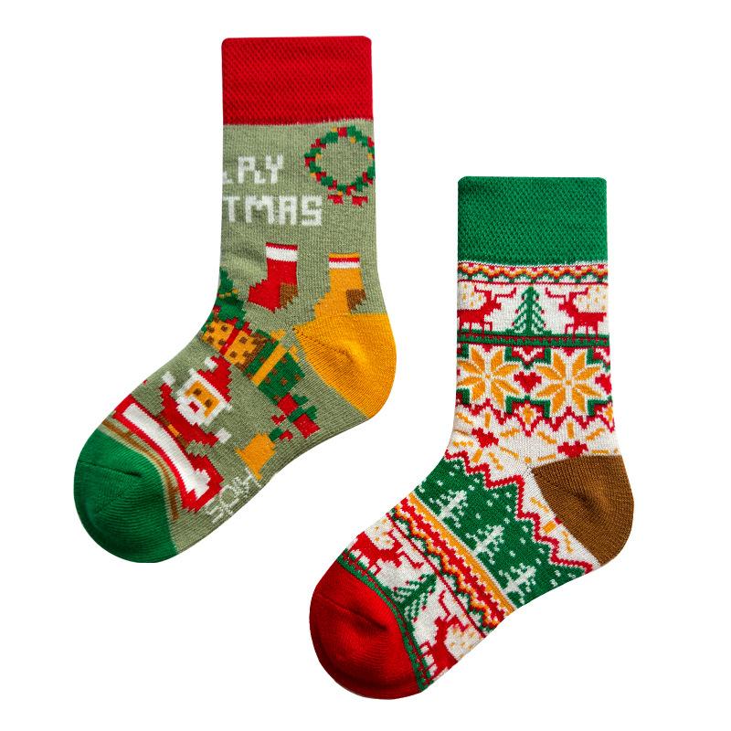 AB Новые детские носки в стиле родитель-ребенок для мальчиков и девочек, красочные, милые, мультяшные, модные, спортивные, детские, средней длины, хлопковые