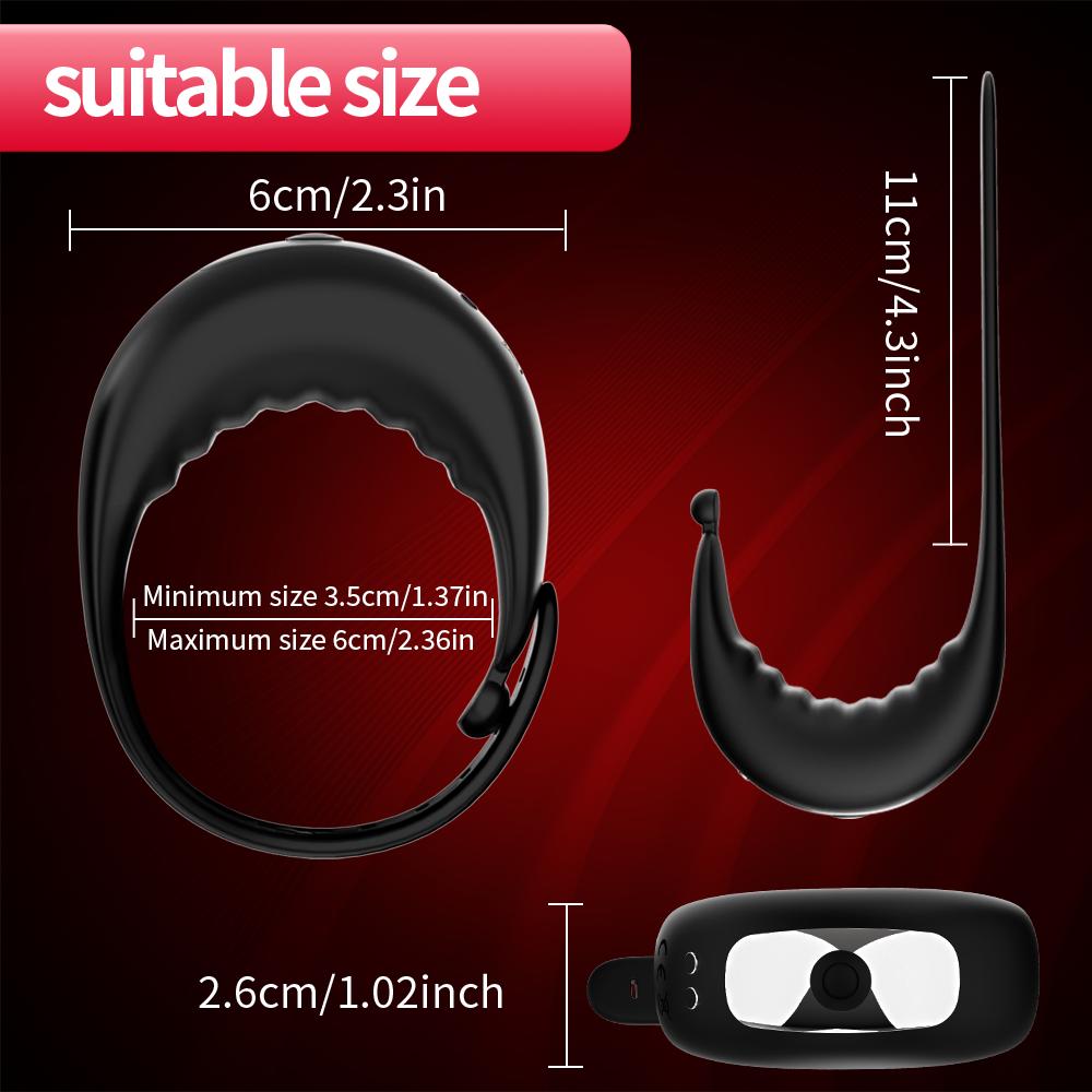 Новейшее регулируемое вибрирующее кольцо для члена для мужчин, мастурбатор, кольцо для пениса, вибратор, мужской секс-игрушки для задержки эякуляции для мужчин, кольцо для пениса