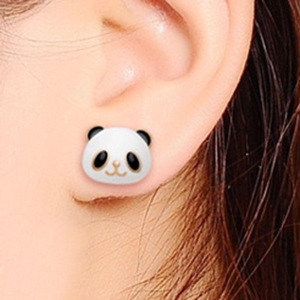 Exquisite Jewelry Zinc Zinc Alloy Panda Shape Stud Earrings Ear Stud Earring Bridal Earrings