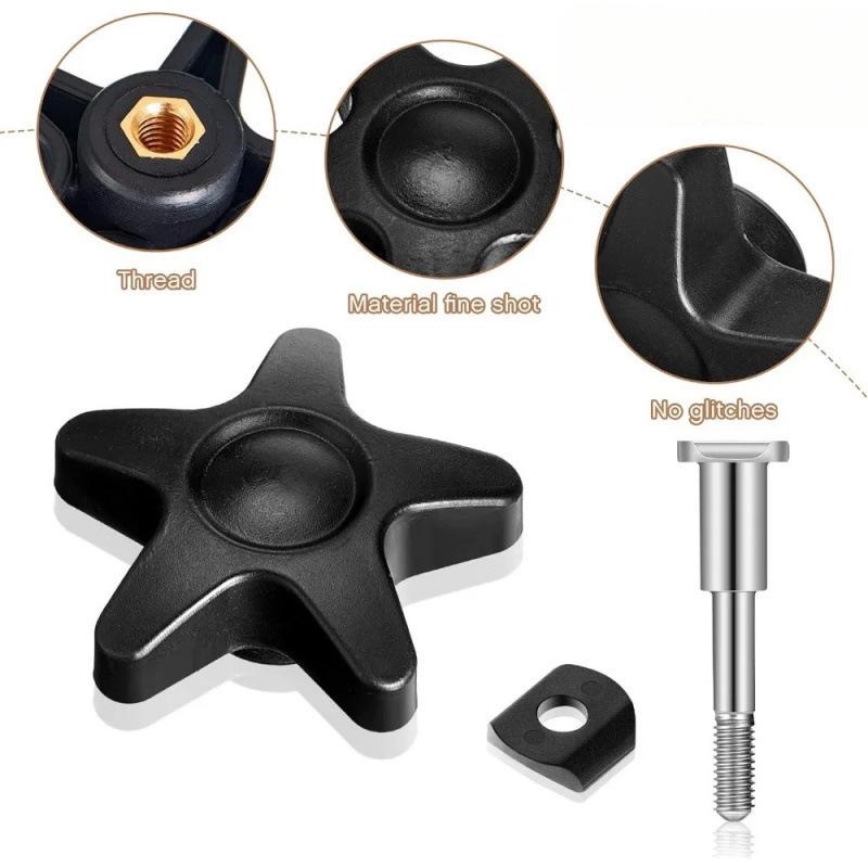 Rollator Walker Replacement Plum Blossom Hand-Tightening M6 Bolt with Rubber Washer, Free Shipping.