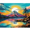 RUOPOTY DIY Painting By Numbers Kit Sunset Feather Scenery DIY Oil Acrylic Modern Canvas Adult Set Home Decoration Gift 40x50cm