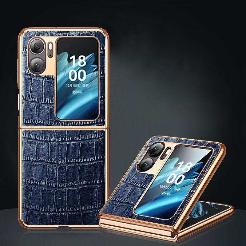 Роскошный кожаный чехол для телефона для Oppo Find N2 N3, флип-чехол с жестким бампером, противоударный защитный чехол