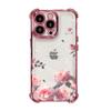 Розовый браслет с розой подходит для чехла мобильного телефона Apple 17 iphone15promax гальваническое покрытие 16 мягкий силикон 14 противоударный.