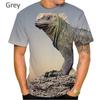 Summer Hot Sale 3D T-shirt Fashion Animal Lizard Print T Shirt Personalized Harajuku Style Street Breathable Short Sleeve Top