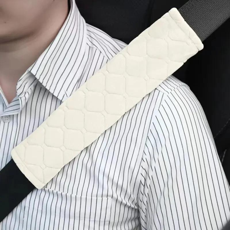Universal Car Seat Belt Protector Cover Soft Warm Plush Safety Belt Shoulder Protector Auto Interior Decoration Accessories