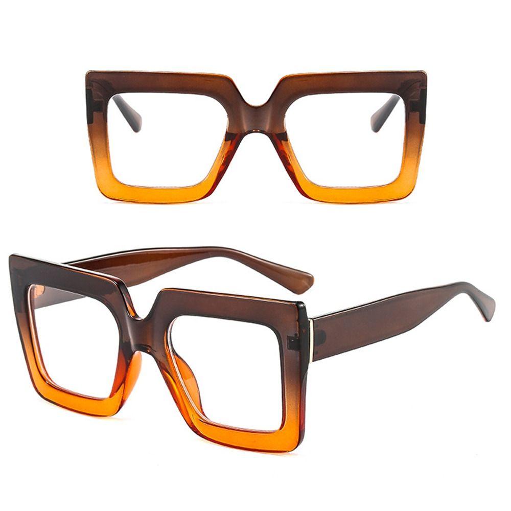 Retro Anti-Blue Light Glasses Transparent Plain Glasses Ins Square Eyeglasses Party Props