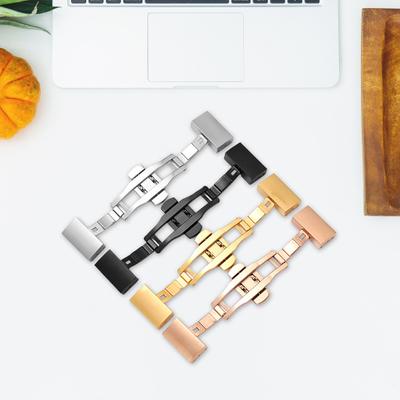Застежка ремешка для часов, автоматическая, простая установка, двойной щелчок, развертывание бабочки, разъем для ремешка для часов для повседневного ношения
