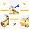 M5TF Garden Hose Adapter 3/4inch GHT Outlet X NPT Inlet Brass Faucet Ball Valves Water Transport Connector Drainage Switches