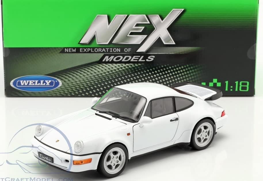 Willy 1/18 Scale Porsche 911 (964) Turbo (White) Diecast Model Car