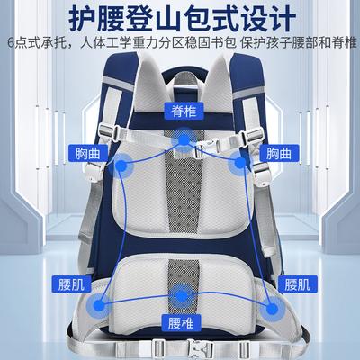 Новый рюкзак для начальной школы для девочек, уход за позвоночником, детский, снижает нагрузку, большая вместимость, для мальчиков