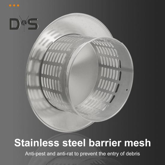 Round Chimneys Cover with Mesh Screen Tapered Top Metal Chimneys Cover Weather-proof Outside Roof Cone Top Fireplace Exhaust Rain Cover