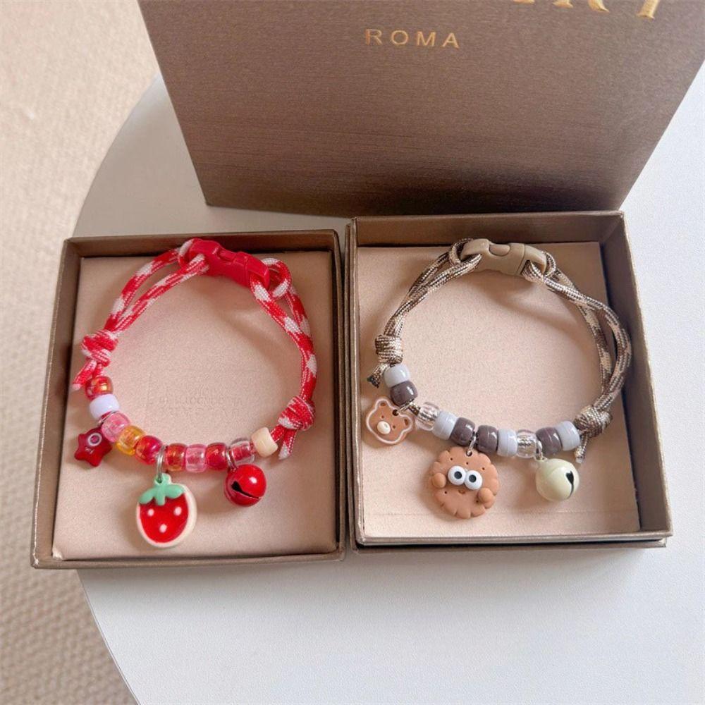 Colorful Pet Necklace with Bells Cat Neck Chain Fashion Pet Neck Rings  Puppy