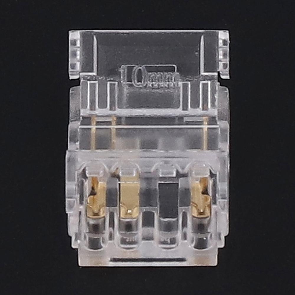 10pcs Transparent COB Light Strip Connectors 2Pin LED Strip to Wire Connectors Home Use