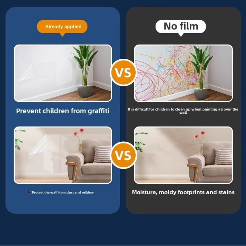 Kitchen Oil-proof Stickers Transparent Static High-temperature Wall Stove Range Hood Wall Self-adhesive Wallpaper Moisture-proof