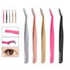 False Eyelash Tweezers False Eyelashes Applicator Steel Eyelash Extension Curler Nipper Clip Clamp Makeup Tools