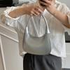 Large Capacity French Underarm Bag Solid Color Texture Handbag Classic PU Hobo Bag  Party