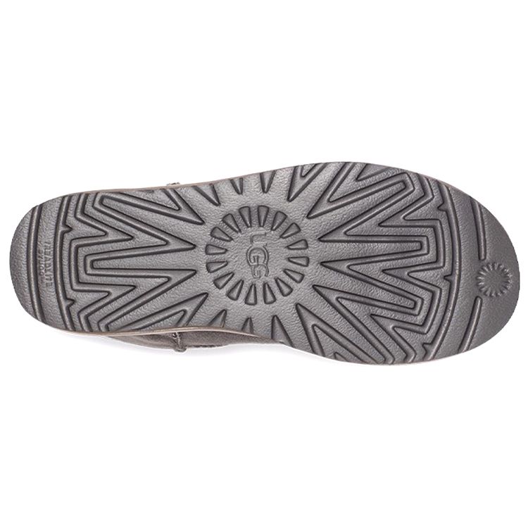 UGG Классические мини теплые прочные нескользящие классические блестящие короткие зимние ботинки женские ботинки угольного цвета 1120872-CHRC