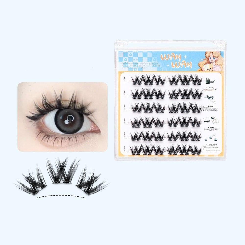 Sweet Self-adhesive Lash Clusters DIY False Eyelash Clusters Glue Free Fake Lashes  Makeup Tool