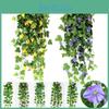 Lifelike Hanging Basket Artificial Flower Morning Glory Vine For Stunning Home Wall Decor
