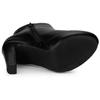 Allegra K Women's Platform Chunky Heel Ankle Boots, Black, Size 24.0 cm
