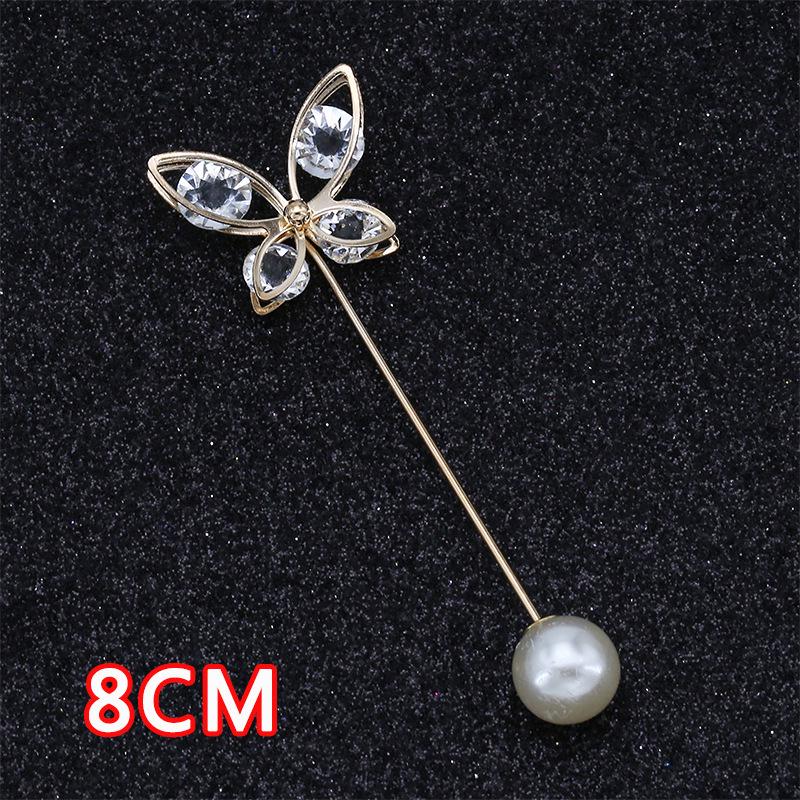 «Брошь из сплава со стразами и жемчугом»: Модный кардиган с защитой от воздействия внешней среды