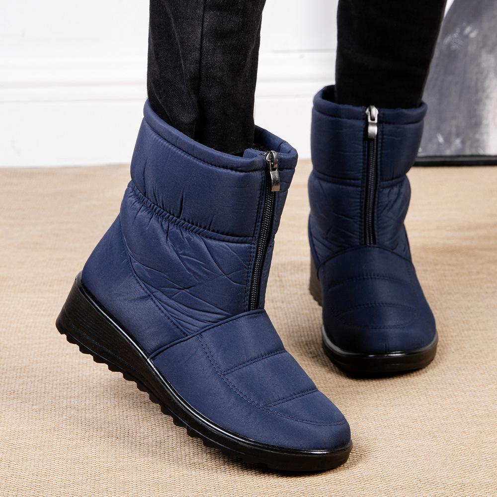 Plus Size Winter Warm Women's Snow Boots Women Lazy Slip-on Waterproof Mom Shoes Women's Shoes