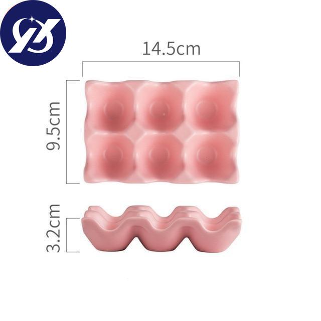 Держатель для яиц Nordic с 6 сетками, керамический противоскользящий ящик для яиц, лоток для хранения в холодильнике
