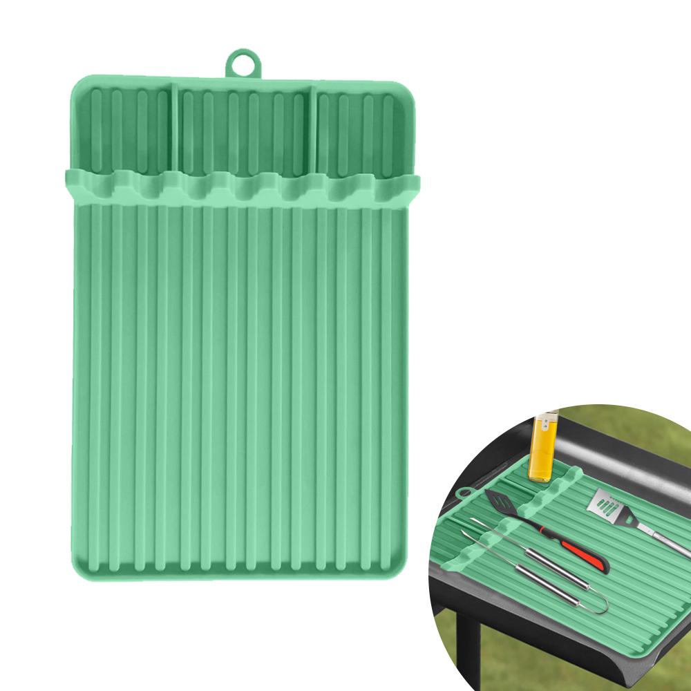 Silicone Griddle Tools Mat for Blackstone,Spatula Mat with Drip Pad Grill Mat,Side Shelf Mat for Blackstone Food Grade Grill BBQ