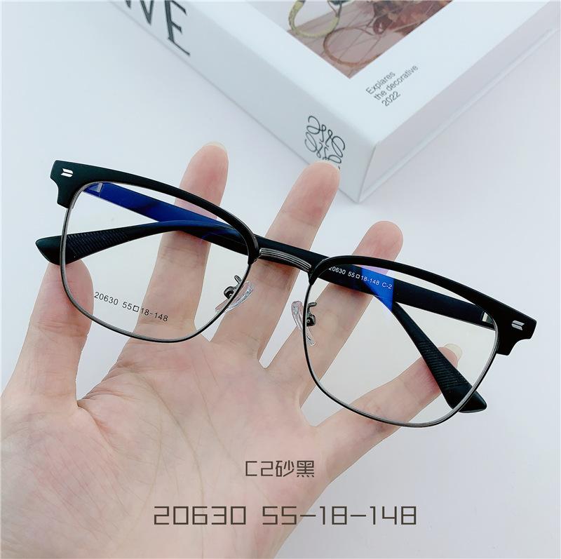 Anti Radiation Reading Eye Glasses For Women Men Replaceable Lens Half Frame Square Anti Blue Ray Fashion Eyeglasses Tr Business