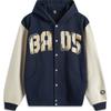 Баскетбольная серия Li Ning Bad Five Letter Splicing Single Row Buttons Hooded Comfortable Breathable Loose Cardigan Sweatshirt Men sweatshirt AWDU261-3